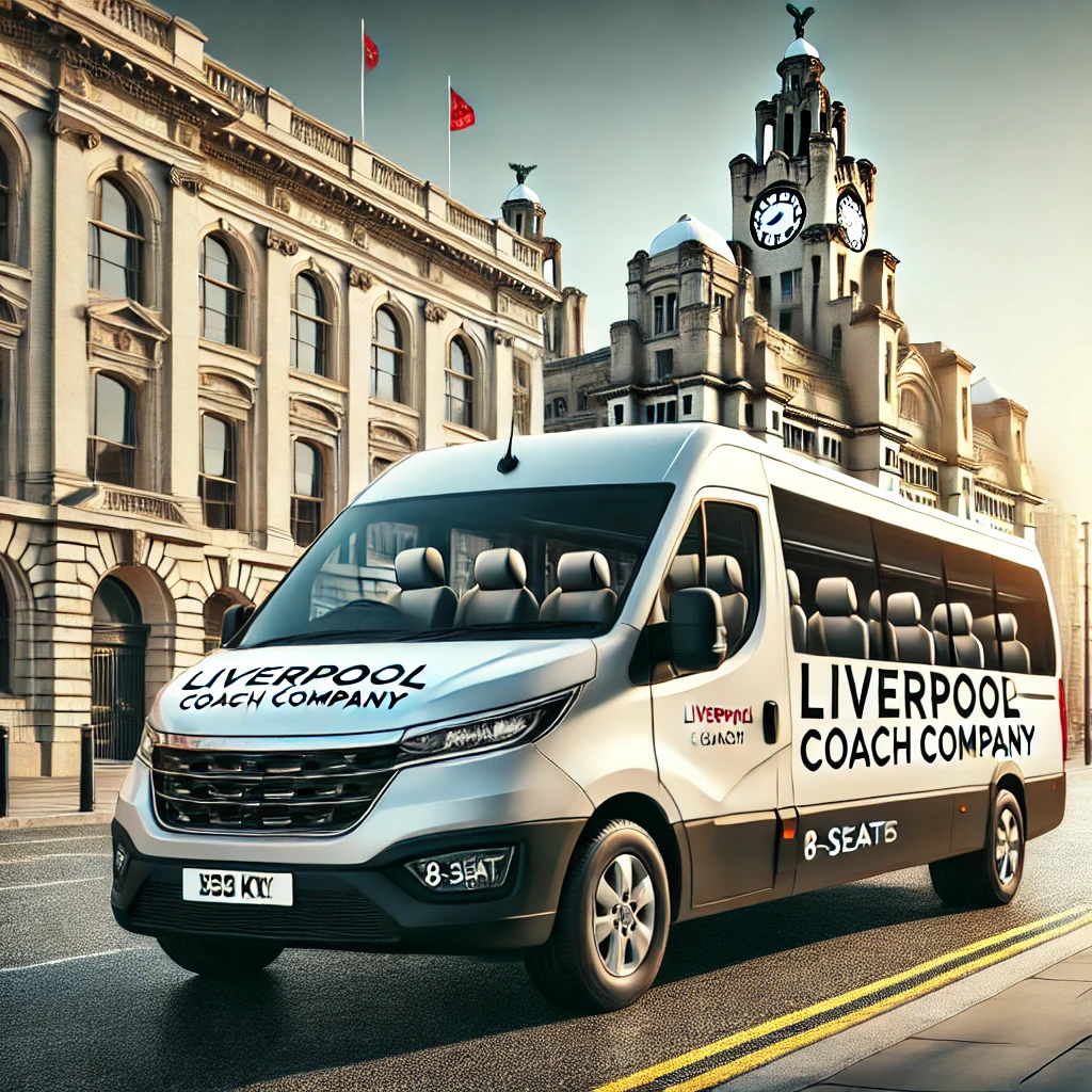 Group enjoying a scenic drive in Liverpool with a Self Drive Minibus Hire Liverpool from Liverpool Coach Company.