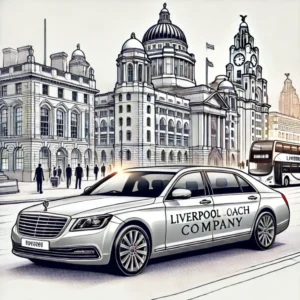 luxury coach hire liverpool : Luxury coach in Liverpool ready for group travel with premium amenities and professional service.